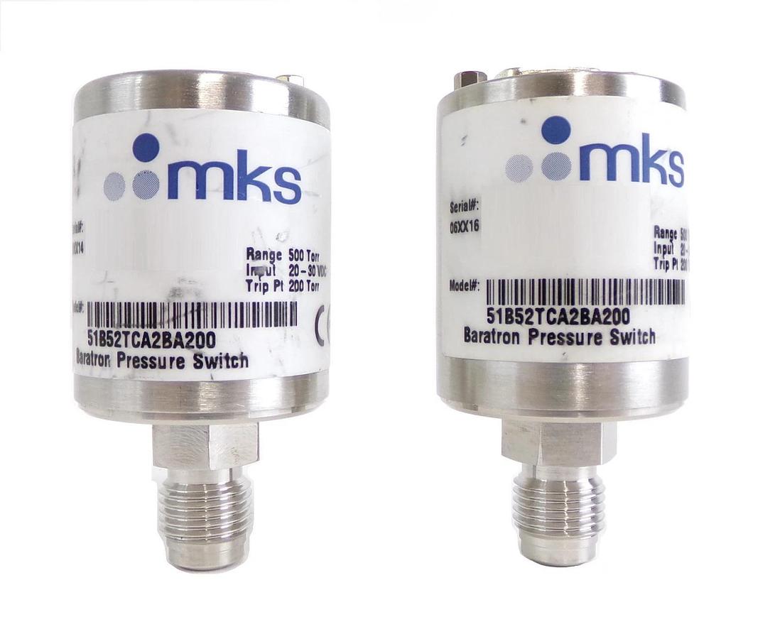 Used MKS Instruments 51B52TCA2BA200 Baratron Pressure Switch Lot of 2 Spare Surplus