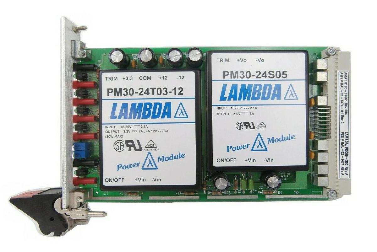 Used Lambda PDC60-300 Power Supply PCB Card HAL-02-1474-A1 AMAT 0190-07661 Working