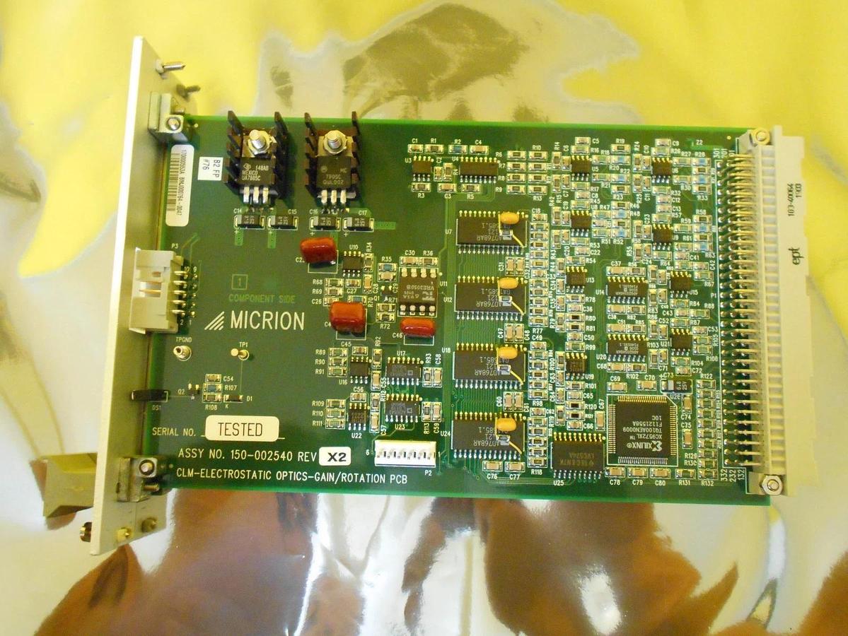 Used Micrion 150-002540 CLM Optics Gain Rotation PCB Card 170000553A EDCU FEI Used