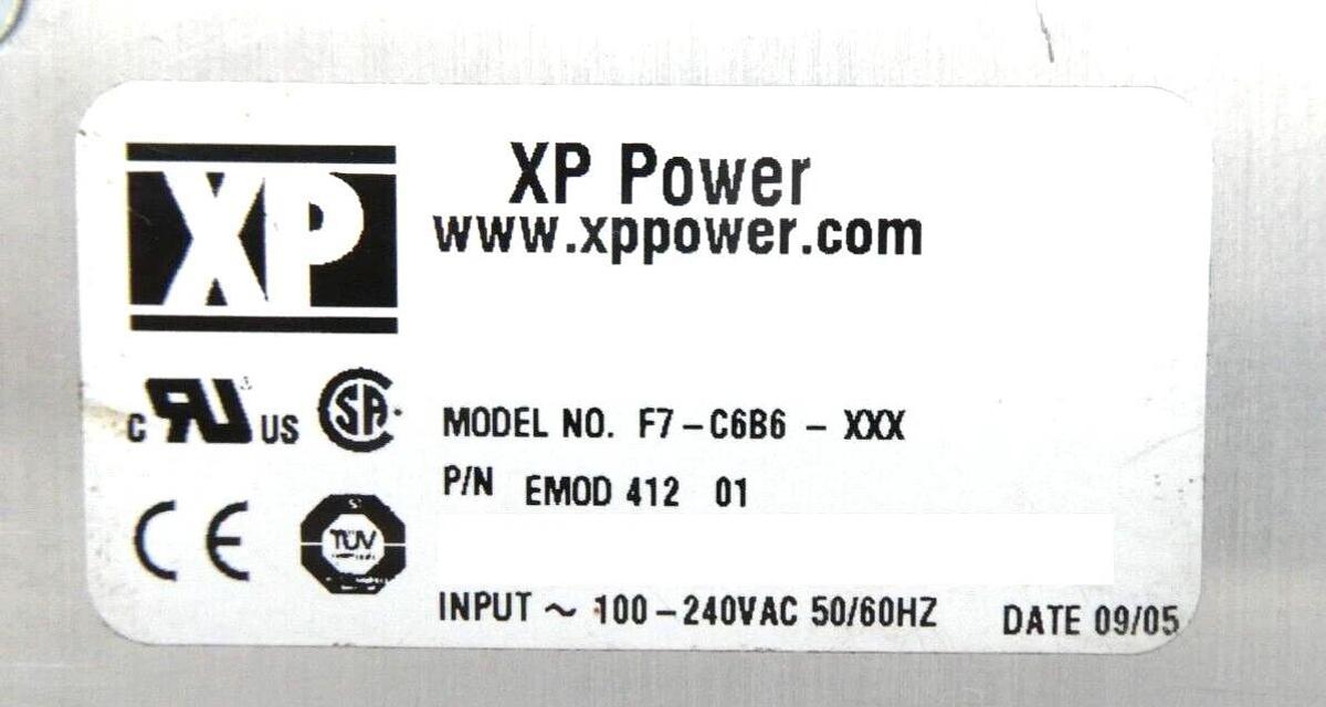 Used XP Power EMOD 412 Power Supply Assembly F7-C6B6-XXX Working Surplus