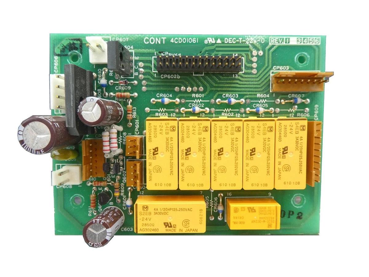 Used Hitachi Kokusai Denki 4CD01061 Relay Board PCB CONT Mikro Sonic Working Surplus