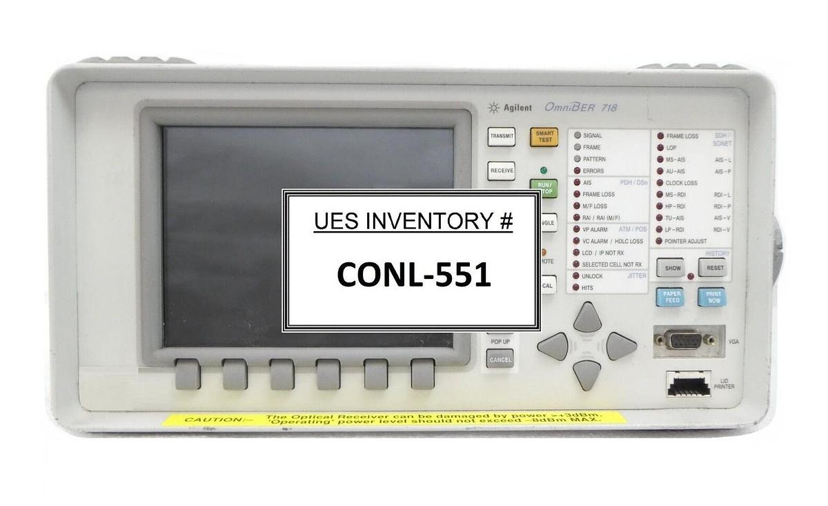 Used Agilent 37718A OmniBER 718 Communications Performance Analyzer HP Working Spare