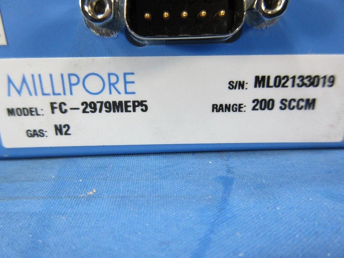 Used Millipore FC-2979MEP5 Mass Flow Controller 200 SCCM N2 Used Working