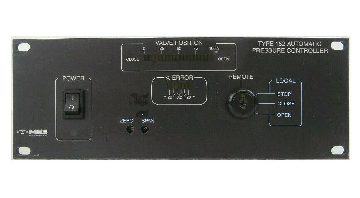 Used MKS Instruments 152H-P0 Automatic Pressure Controller No AC Fuse Panel As-Is
