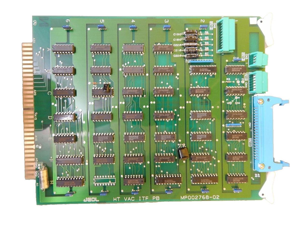 Used JEOL MP002768-02 HT VAC ITF PB Interface Board PCB Card EM-2010F Working