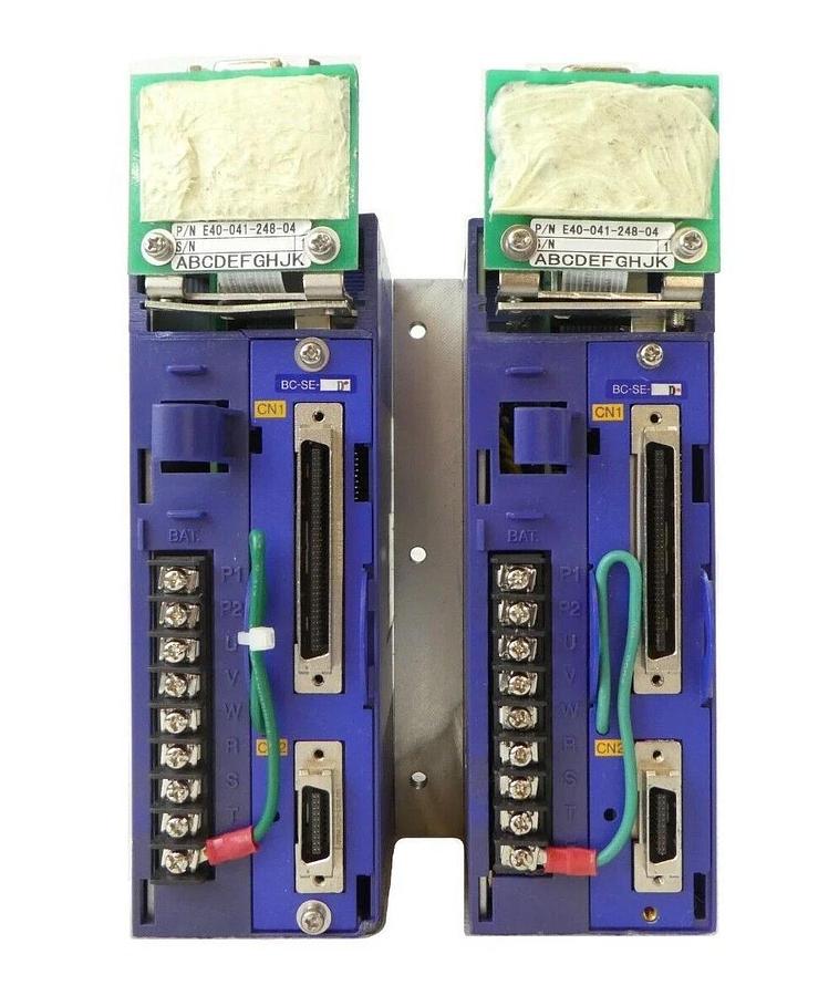 Used Shinko Electric E4305502406 AC Servo Driver BD-02-B Lot of 2 300mm OHV Working