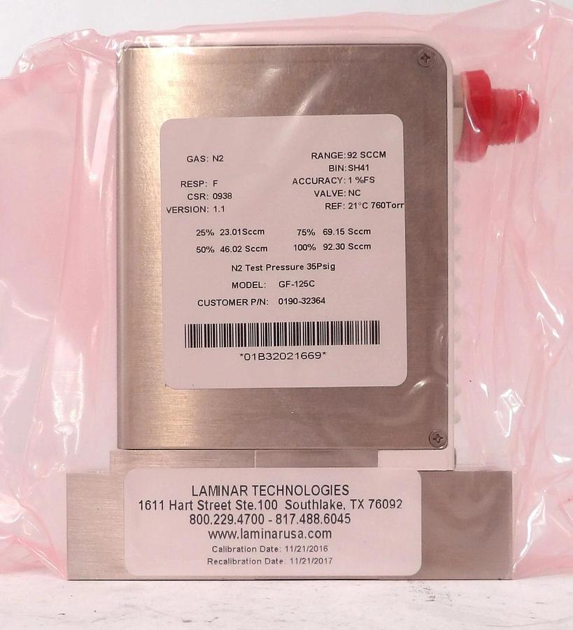 Refurbished Brooks GF-125C Mass Flow Controller MFC 92 SCCM N2 AMAT Refurbished