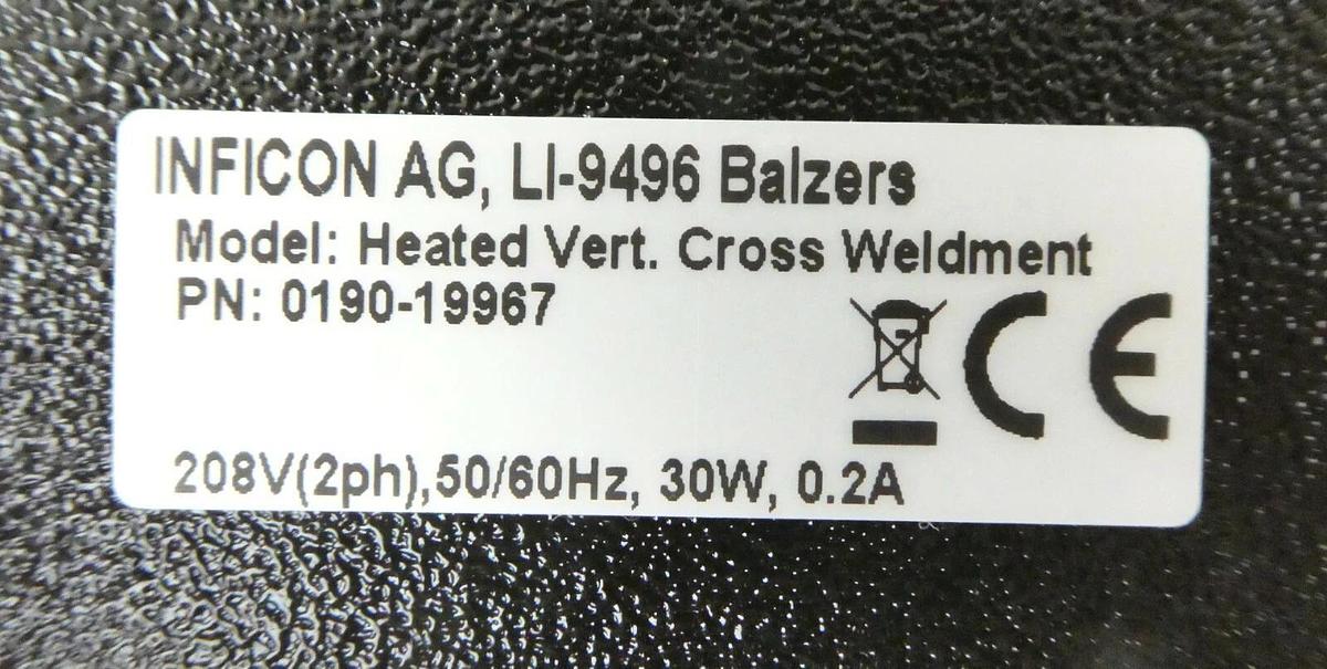 Inficon 0190-19967 Heated Vert Cross Weldment AMAT Applied Materials New