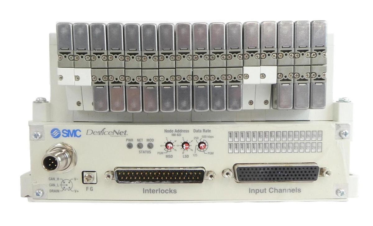 Used SMC VV5Q11-16-X3101V 16-Port Manifold Module EX420-SDN1 Working Surplus