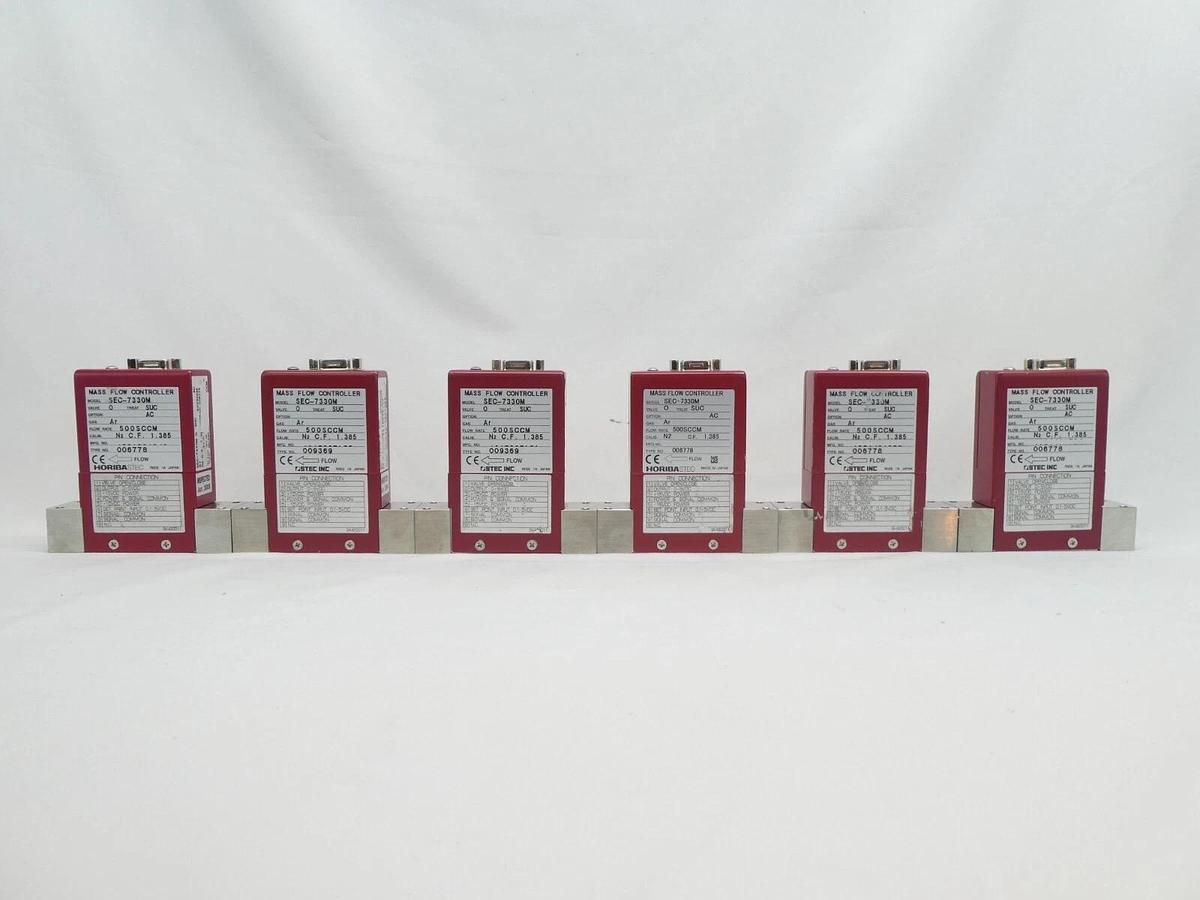 Used STEC SEC-7330M Mass Flow Controller MFC 500 SCCM Ar Reseller Lot of 6 Working