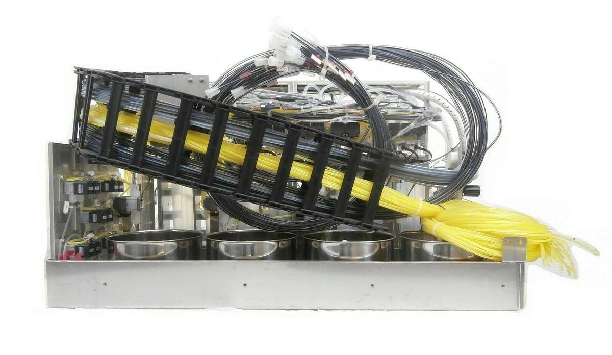Used TEL Tokyo Electron Lithius 8-Port Photoresist Distribution Reservoir Tray Spare