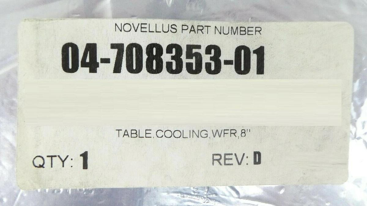 Refurbished Novellus Systems 04-708353-01 200mm Table Cooling Wafer Chuck 8" OEM Refurbished