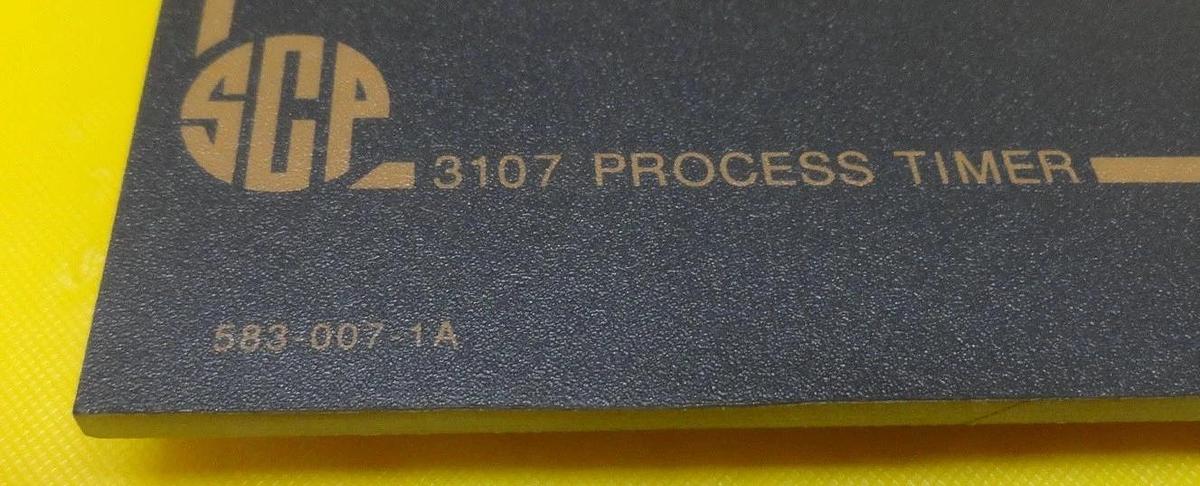 Used Santa Clara Plastics 583-007-1A Process Timer Faceplate 3107 New