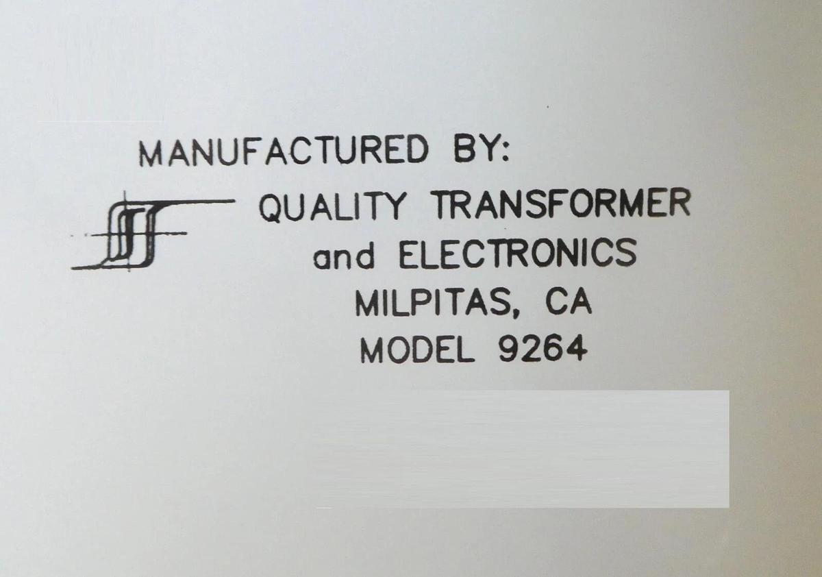 Used Quality Transformers and Electronics 9264 Three-Phase Delta Transformer Working