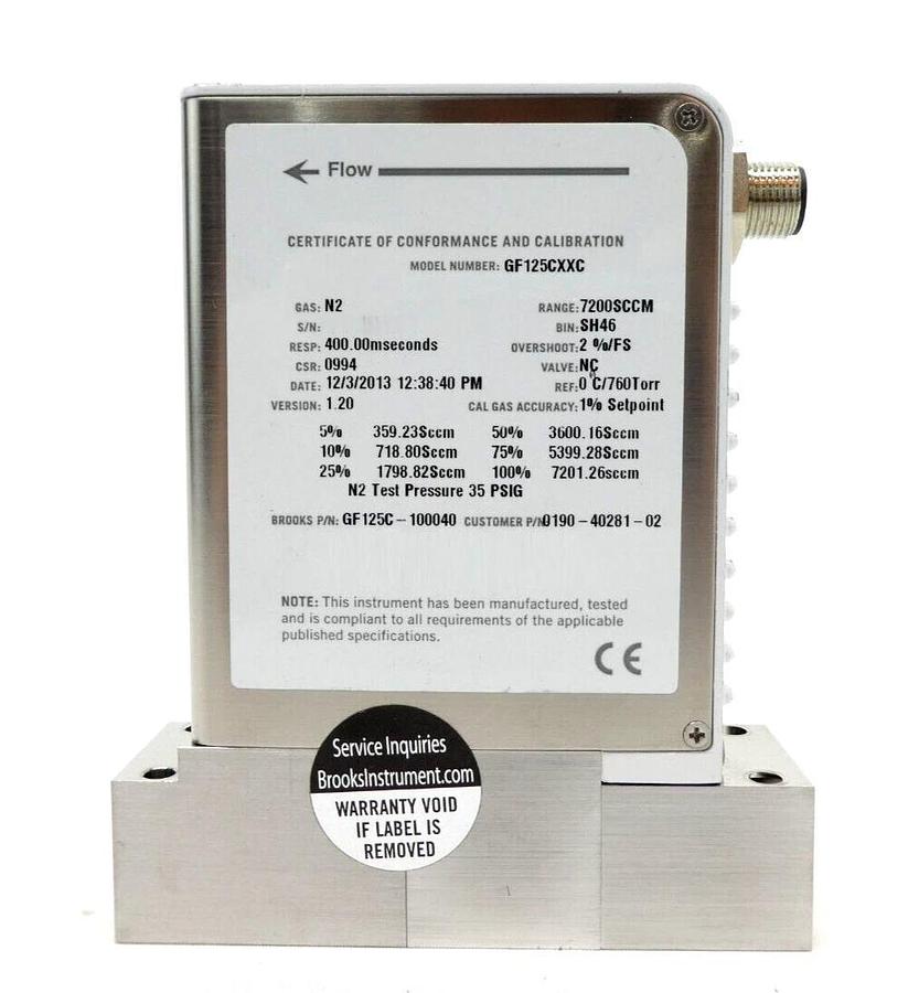 Used Brooks Instrument GF125CXXC Mass Flow Controller MFC GF125 Ar Reseller Lot of 12