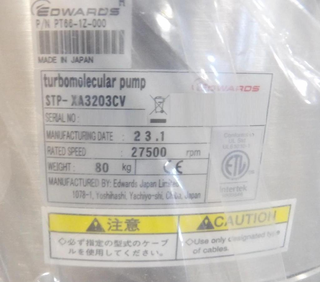 STP-XA3203CV Edwards PT66-1Z-000 Turbomolecular Pump ISO320F IPN 500689592 New