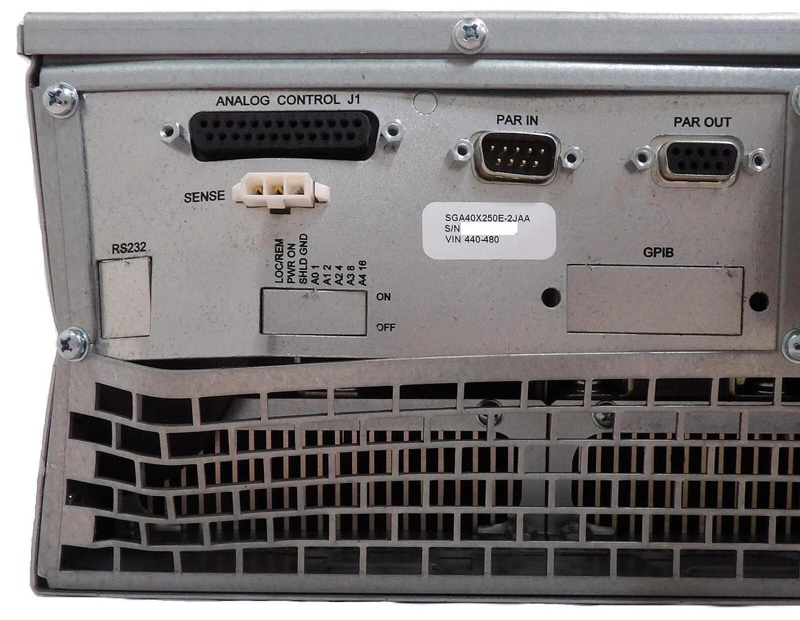 Used Sorensen SGA40X250E-2JAA 10kW DC Power Supply SGA 40/250 Damaged As-Is