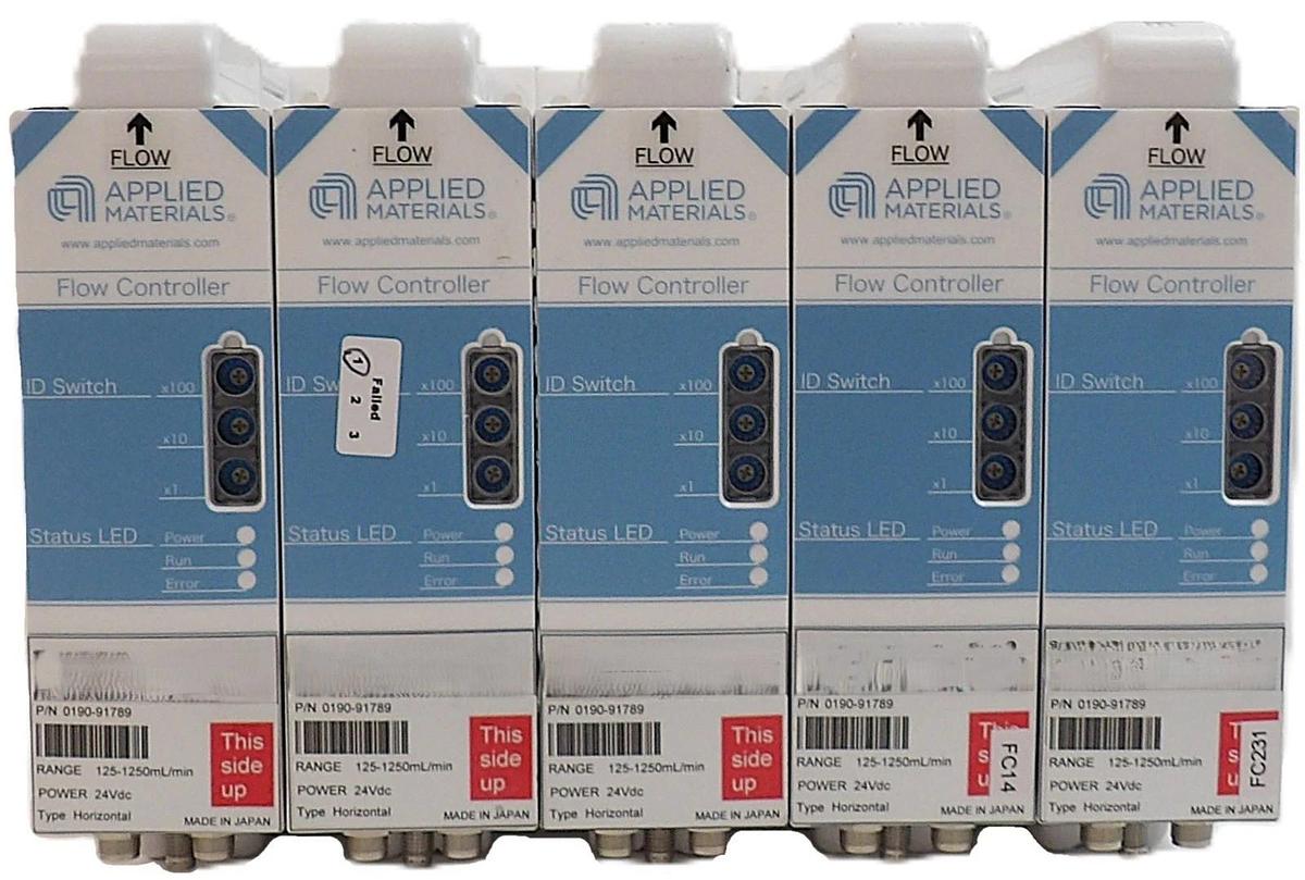 Used AMAT Applied Materials 0190-91789 Flow Controller 125-1250mL Lot of 5 Working