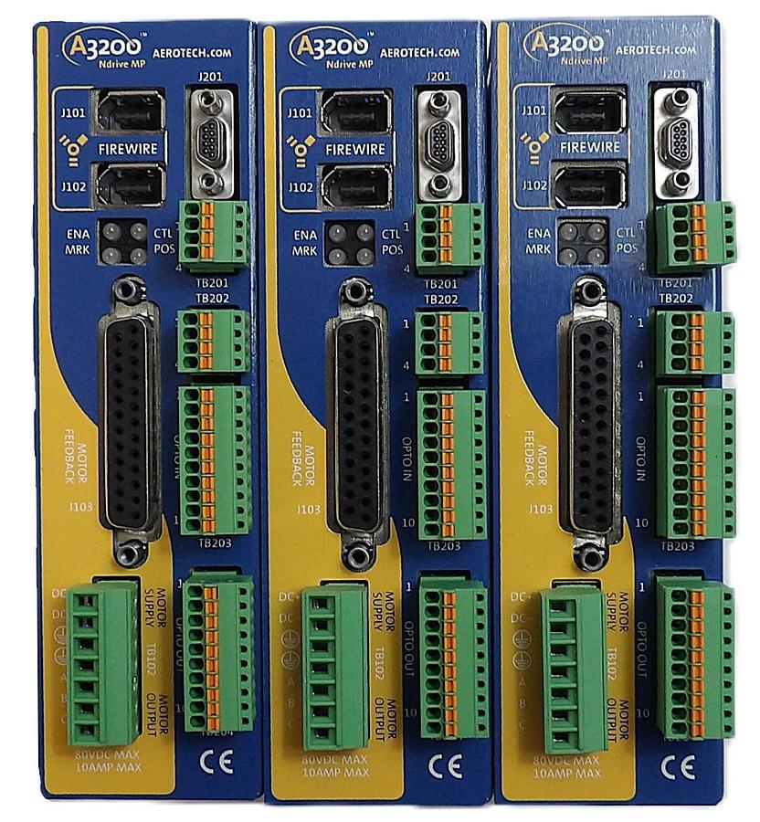 Used Aerotech NdriveMP10-IO Networked Digital Servo Amplifier Lot of 3 Working