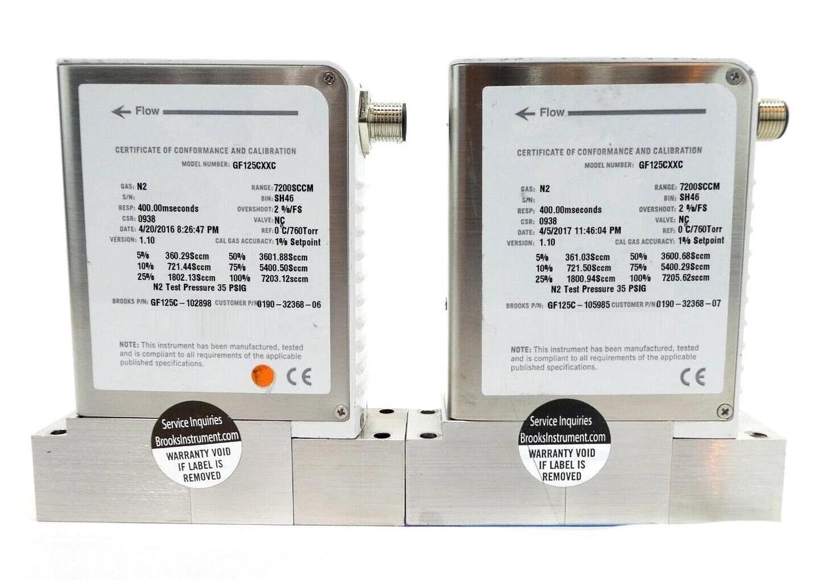 Used Brooks Instrument GF125CXXC Mass Flow Controller MFC GF125 Ar Reseller Lot of 12