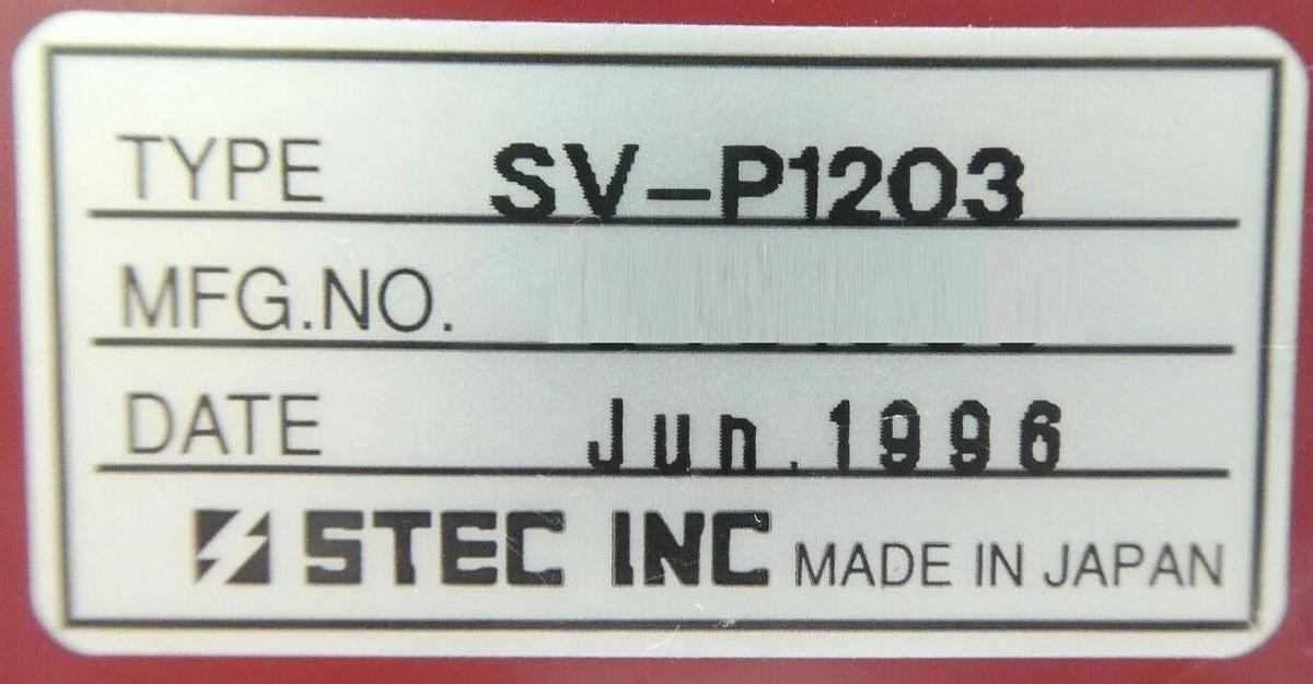 Used STEC SV-P1203 Pneumatic Flow Controller SV-P1000 Reseller Lot of 3 Working Spare