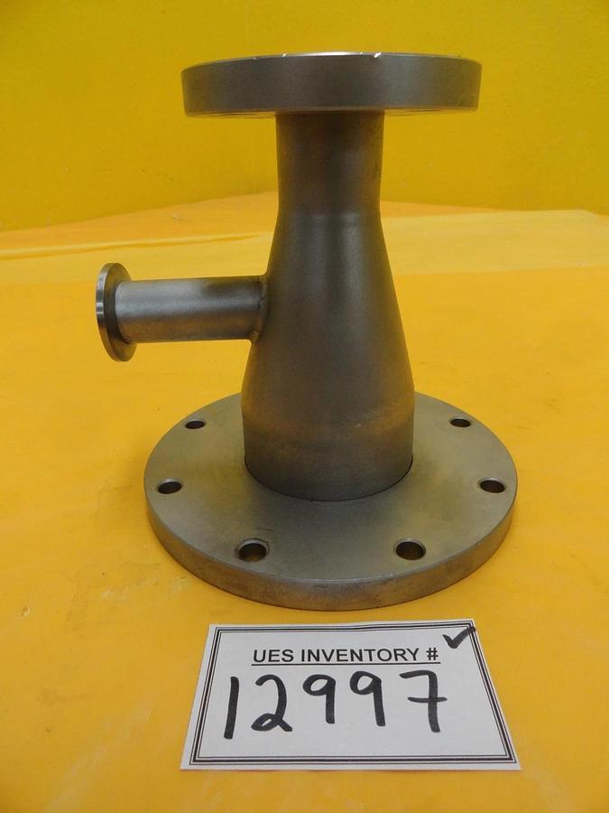 Used Edwards High Vacuum Conical Reducer Tee ISO40 ISO-F to ISO100 ISO-F NW25 Used