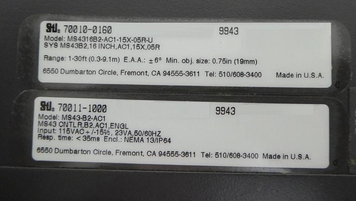 Used Sti Light Curtain Controller MiniSafe FlexSafe Series 4300B Lot of 5 Working
