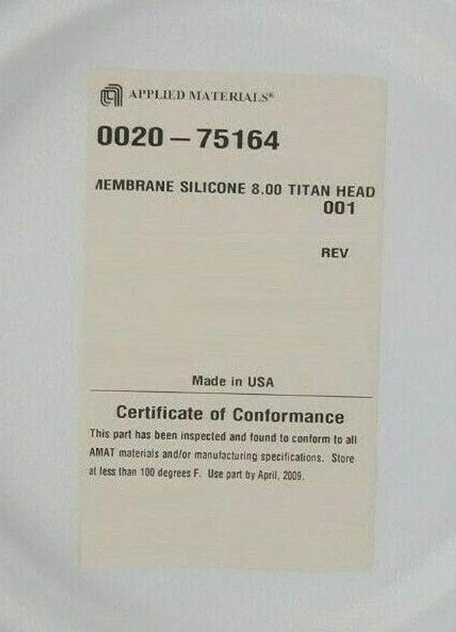 AMAT Applied Materials 0020-75164 8.00" Titan Head Wafer Membrane Lot of 12 New