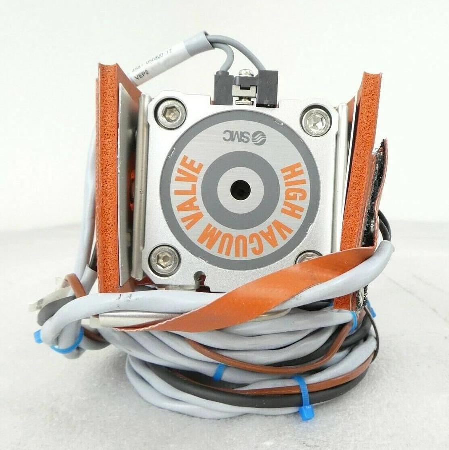 Used SMC XLA-40H-X1018 Heated Pneumatic High Vacuum Angle Valve Trias Working Surplus