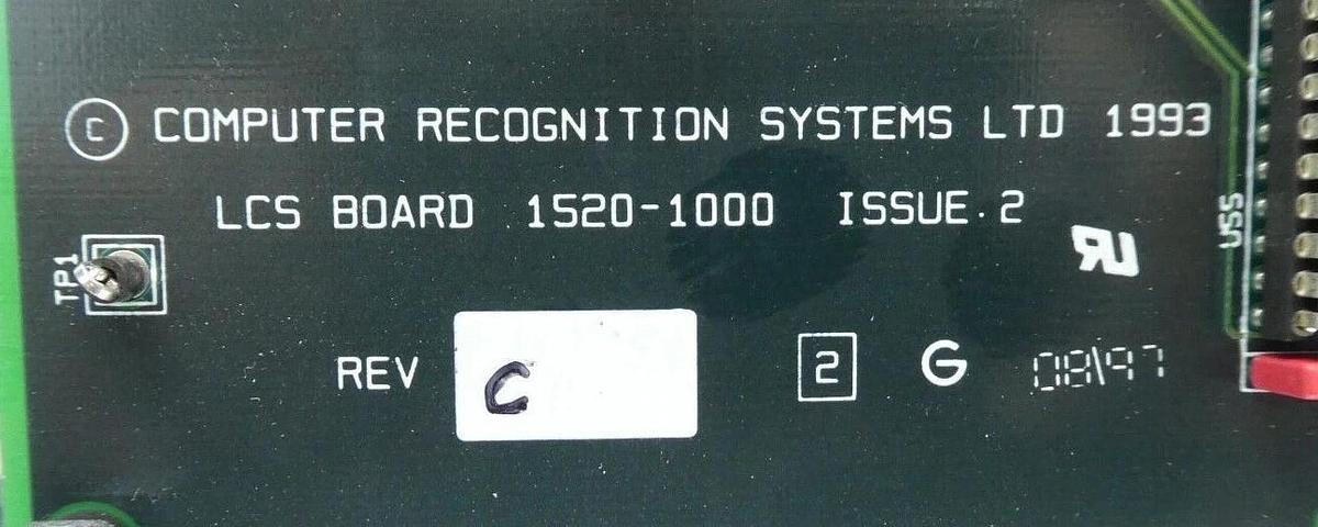 Used Computer Recognition Systems 1520-1000 LCS Board PCB Card 8938 Working