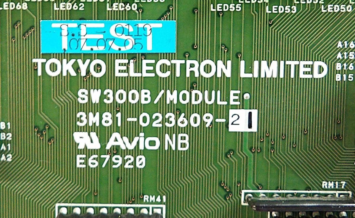 Used TEL Tokyo Electron 3M81-023609-21 Processor PCB Base Board SW300B Working