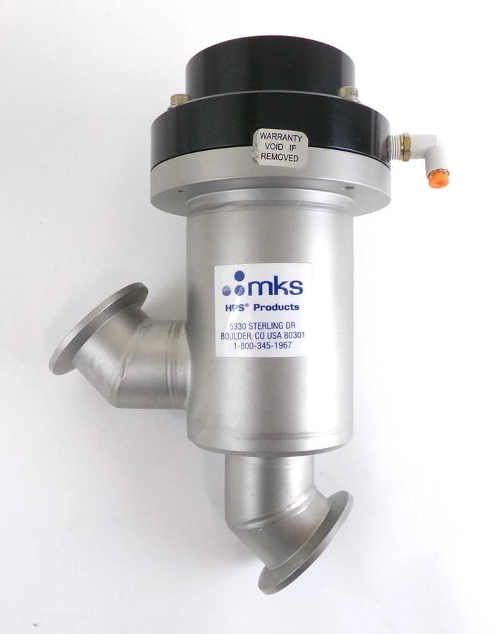Used MKS Instruments 162-0040K Pneumatic Angle Valve Working Surplus