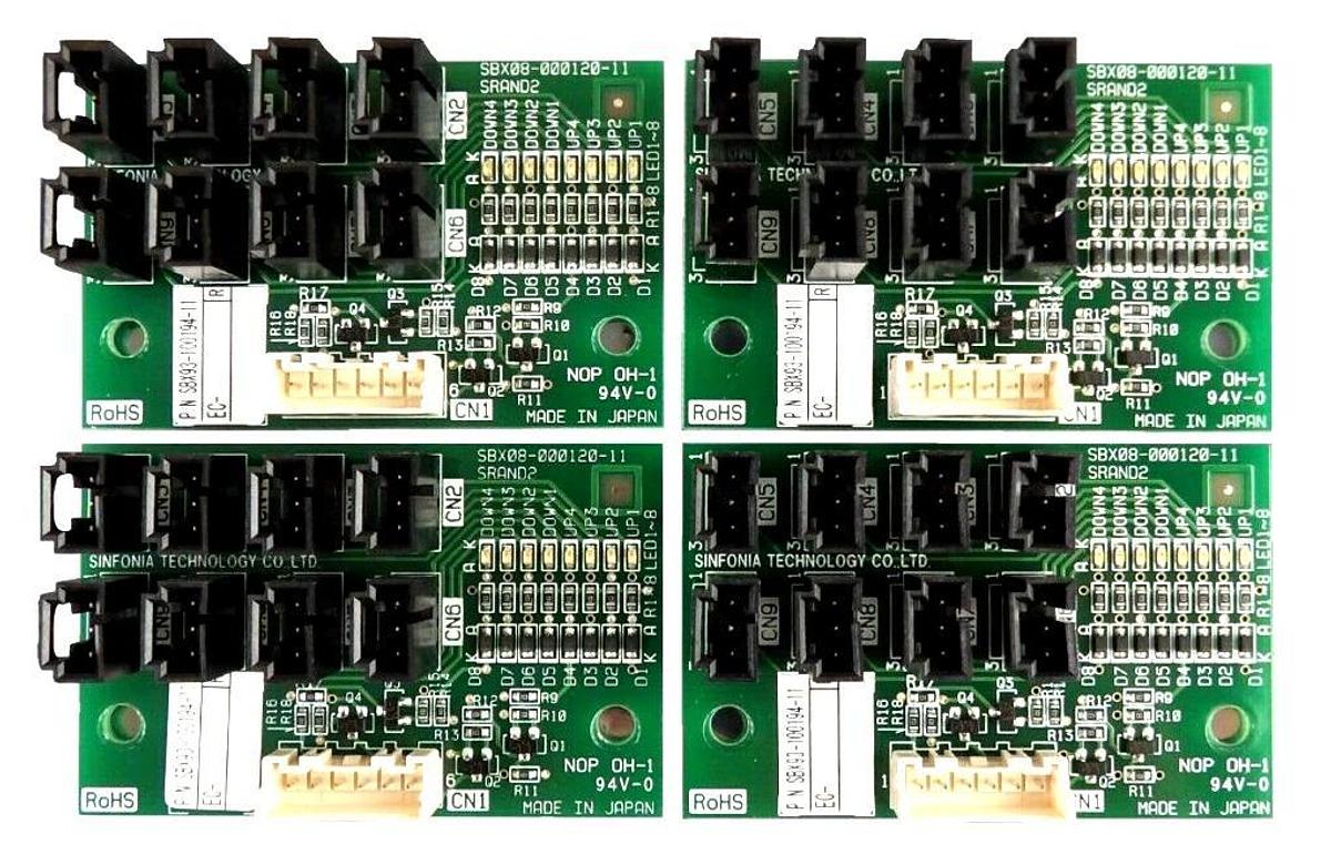 Used Shinko SBX93-100194-11 Interface Board PCB SBX08-000120-11 Lot of 4 Working
