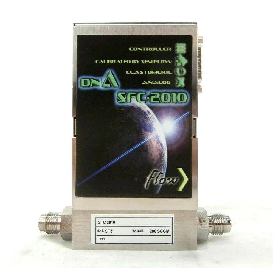 Used Perkin-Elmer SFC 2010 Mass Flow Controller MFC DNA 200 SCCM SF6 Working Spare