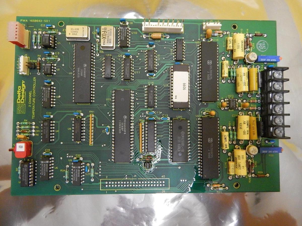 Used Delta Design 1658643-501 2 Channel Temperature Controller Board PCB Used Working