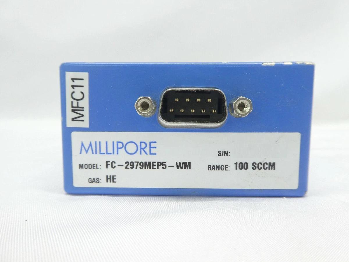 Used Millipore FC-2979MEP5-WM Mass Flow Controller MFC 100 SCCM He Tylan 2979M Series