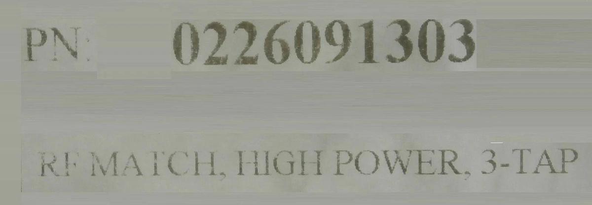 Used Novellus Systems 02-260913-03 3-Tap High Power RF Match Working Surplus