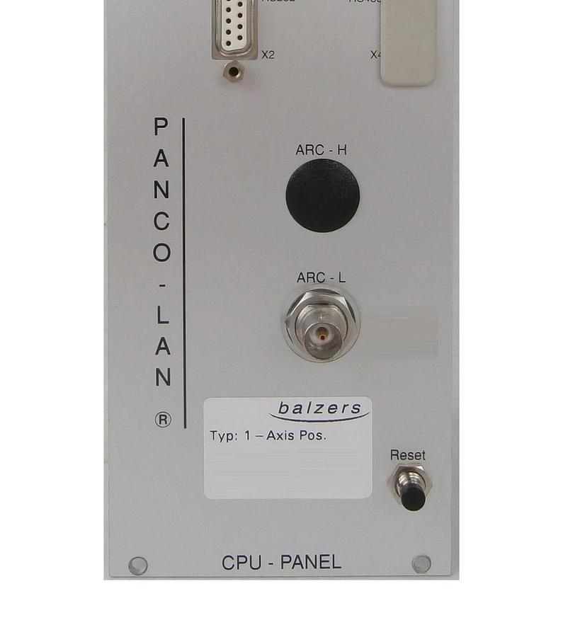 Used Balzers 1-Axis Pos. CPU VME Panel PCB PANCO-LAN Wyttenbach W322A Unaxis Working