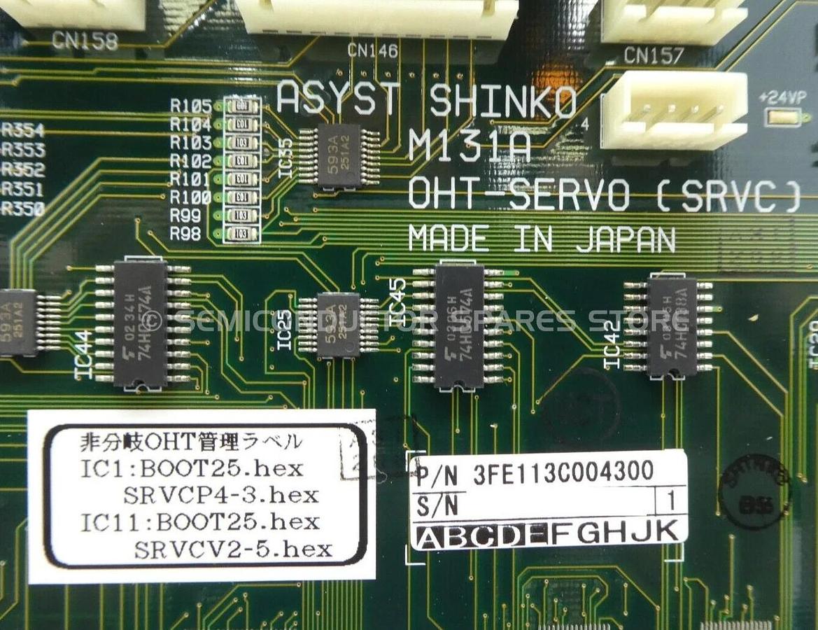 Used Shinko Electric 3FE113C004300 PCB OHT-SERVO (SRVC) M131A SRVCP 4.5 Working Spare
