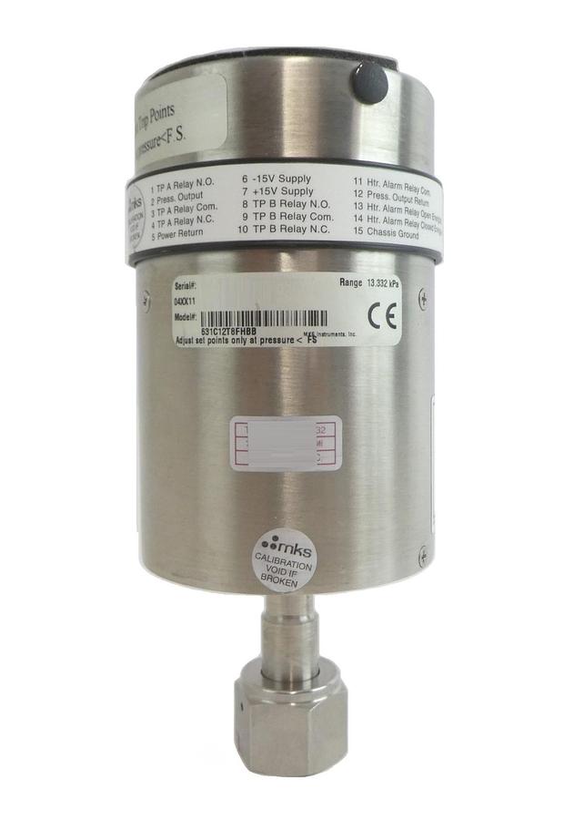 Used MKS Instruments 631C12T8FHBB Baratron Capacitance Manometer Type 631 Working