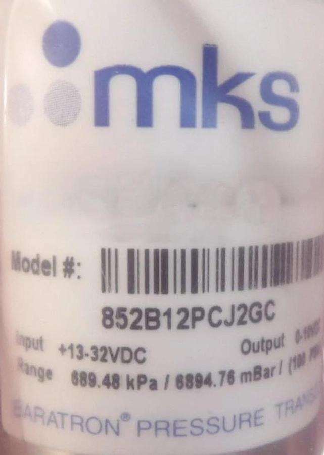 MKS Instruments 852B12PCJ2GC Baratron Pressure Transducer 689.48 kPa New