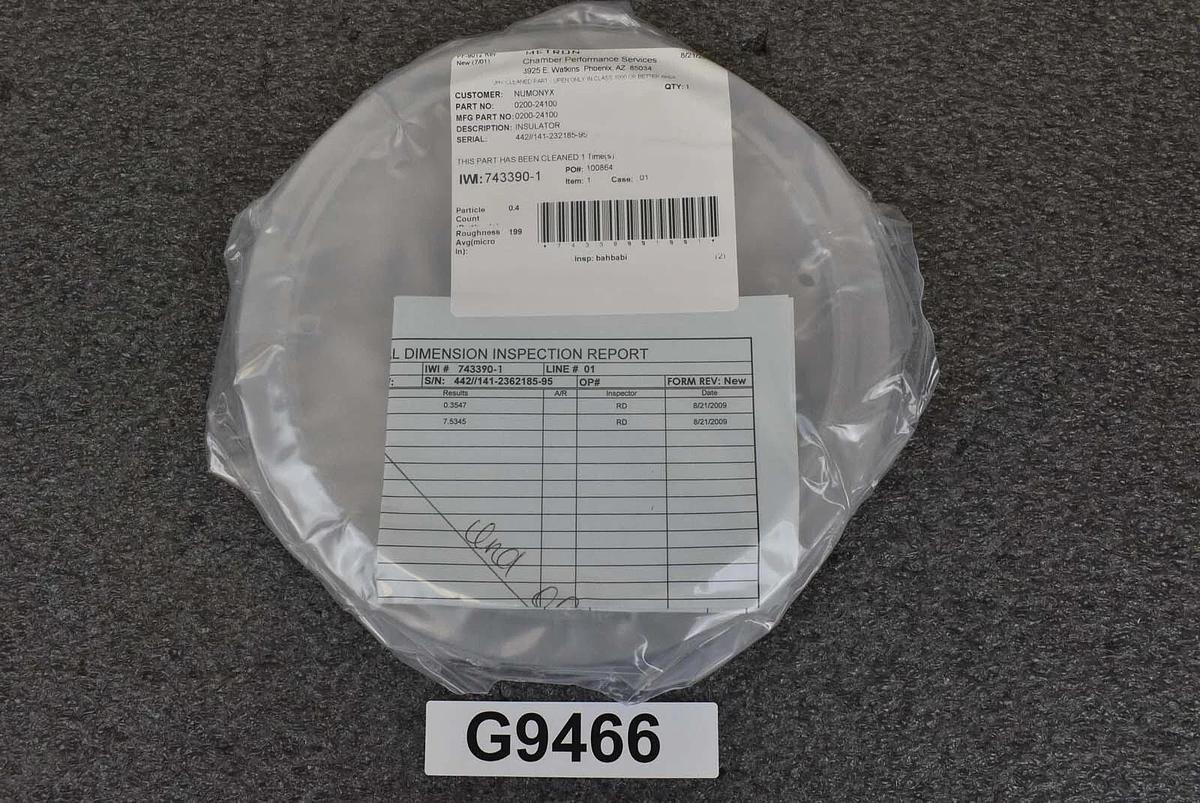 Used Applied Materials 0020-24100 PCII Insulator Quartz