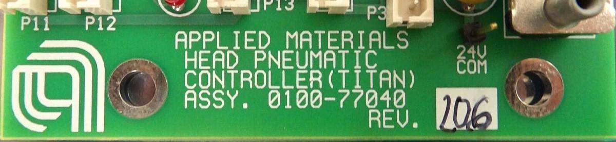 Used AMAT Applied Materials 0100-77040 Head Pneumatic Controller Titan PCB Working