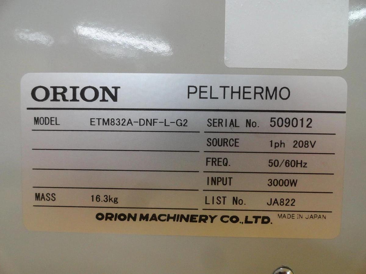Used Orion Machinery ETM832A-DNF-L-G2 Power Supply PEL THERMO Copper Cu Working