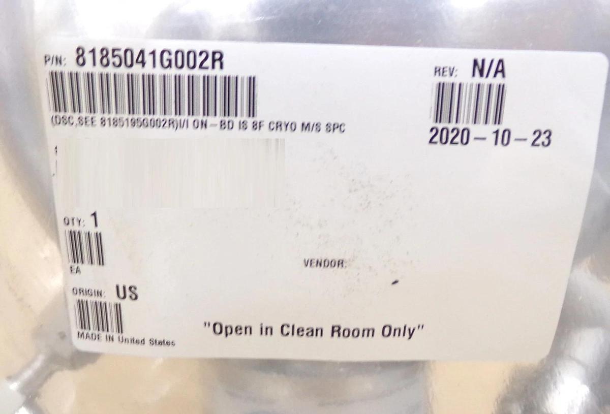 Refurbished CTI-Cryogenics 8185041G002R On-Board IS-8F Cryopump Cu Copper OEM Refurbished