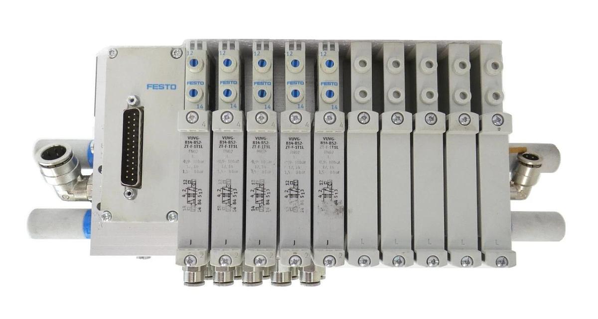 Used Festo VTUG-14-MSDR-B1T-25V20-Q12-U-Q85-10J+TV Valve Terminal Working Surplus