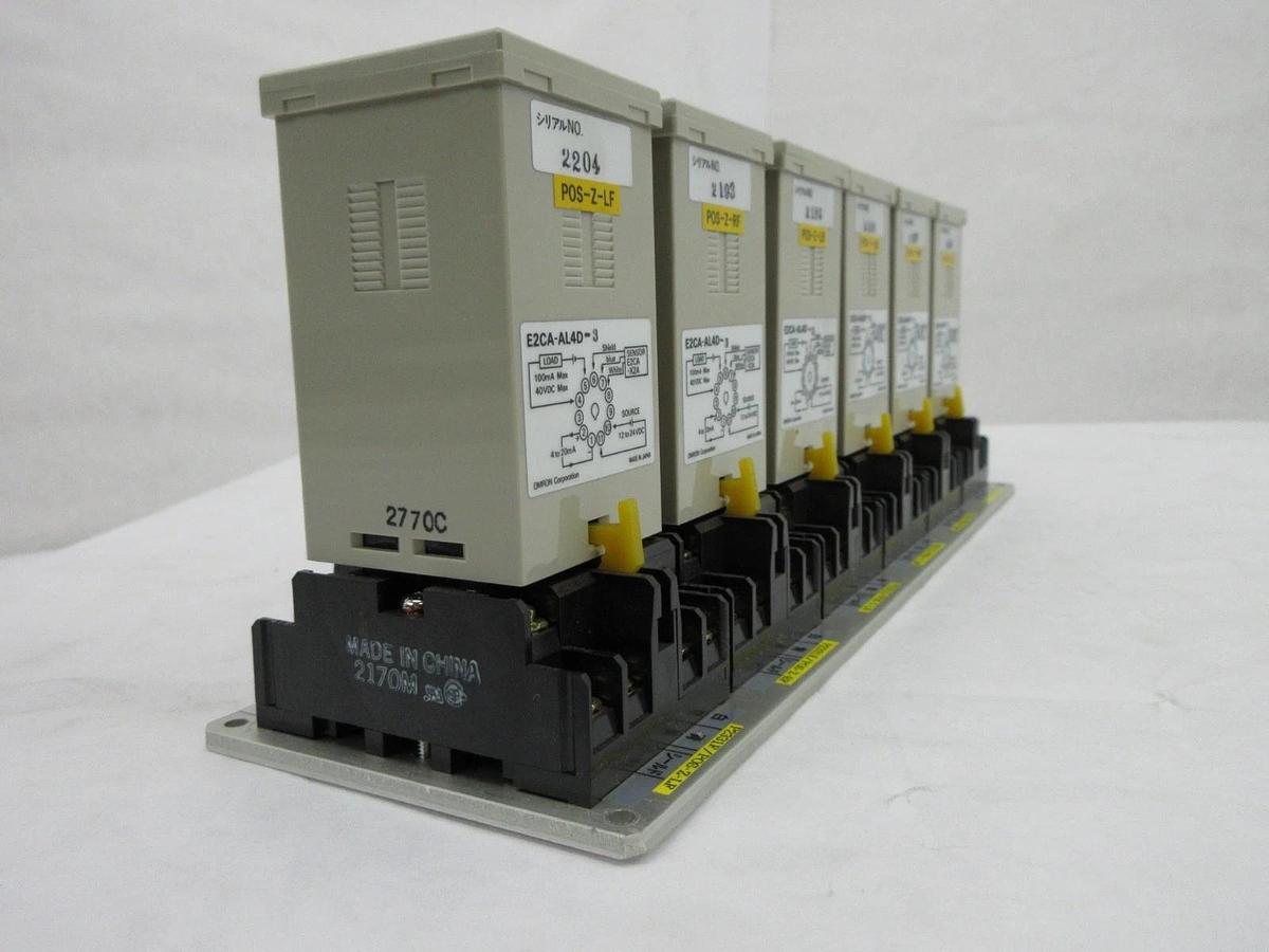 Used Omron E2CA-AL4D-3 Proximity Sensor Amplifier Assembly Set of 6 Nikon NSR Working