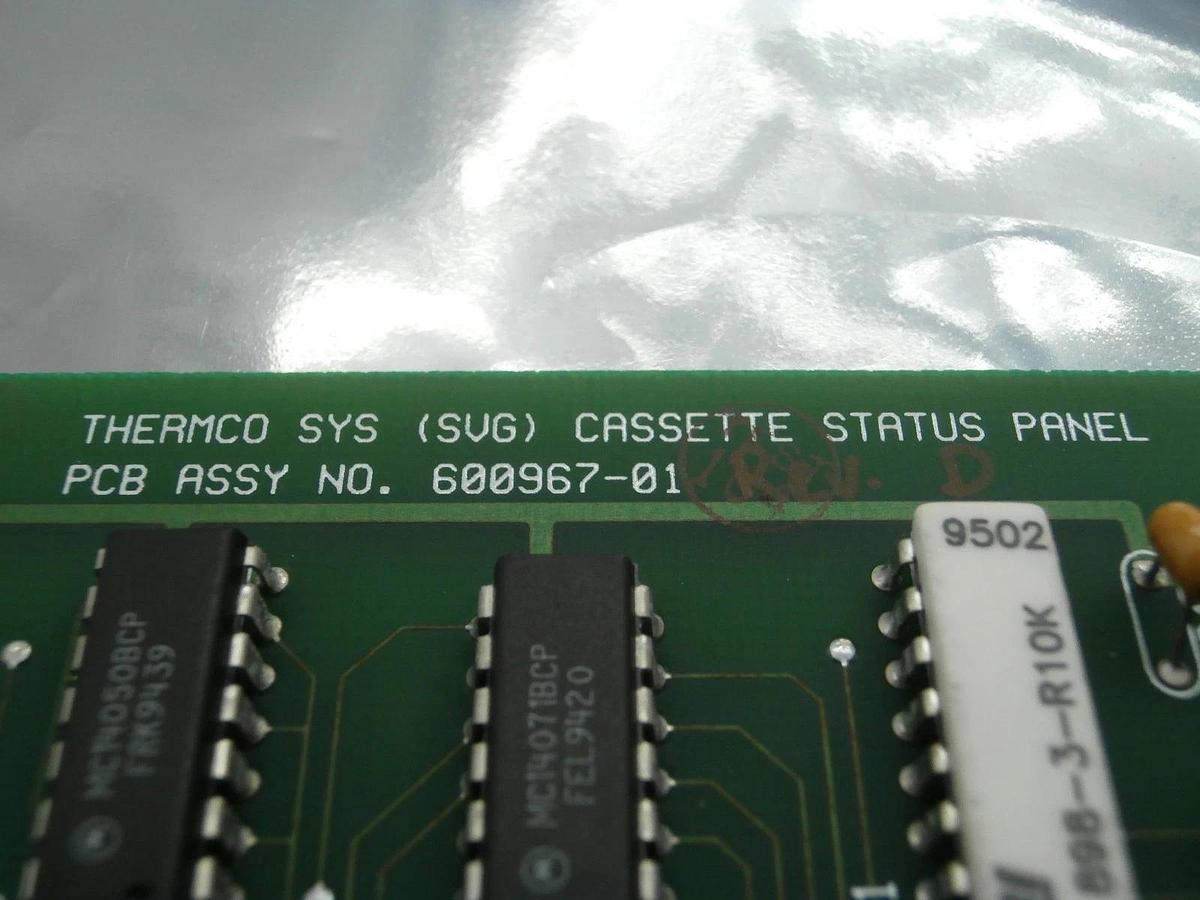 Used SVG Silicon Valley Group 600967-01 Cassette Status Panel PCB Thermco Used