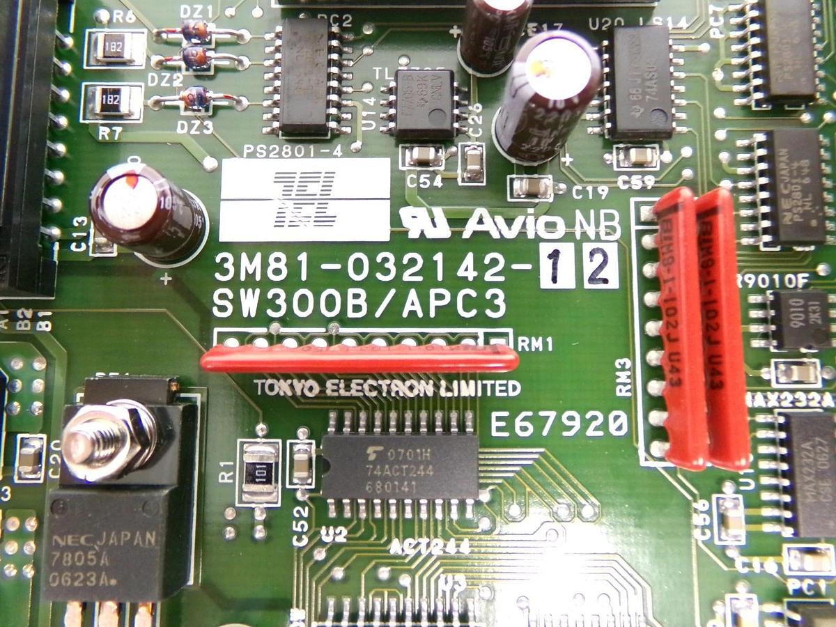 Used TEL Tokyo Electron 3M81-032142-12 Processor PCB SW300B/APC3 Working Surplus