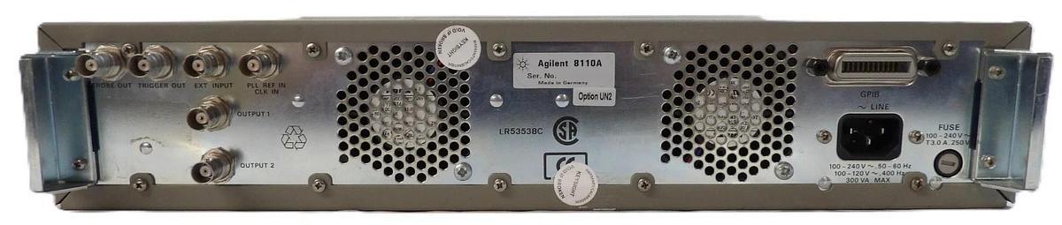 Used Agilent Technologies 8110A 150 MHz Pulse Generator w/Option UN2 Working Surplus